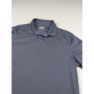 Amble Mens Performance Polo Shirt Gray Recycled Stretch Golf Top Size M